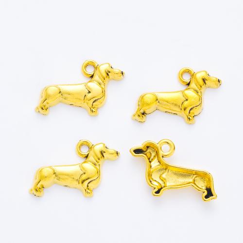 Zinc Alloy Animal Pendler, Hund, du kan DIY, flere farver til valg, 13x18x3mm, Solgt af PC