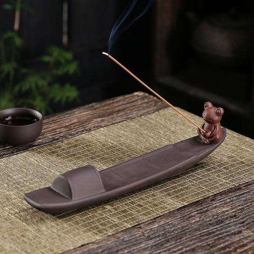 Traditional Ceramic Inserted Burner Incense Seat Purple Clay Ship handmade for home and office & durable Sold By PC