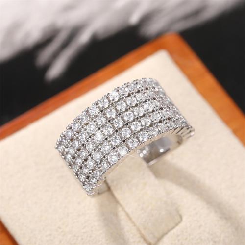 Cúbicos Circonia Micro Pave anillo de latón, metal, diverso tamaño para la opción & micro arcilla de zirconia cúbica & para mujer, Vendido por UD