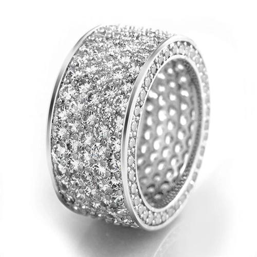 Cubic Zirconia Micro Pave Brass Ring Unisex & micro pave cubic zirconia Sold By PC