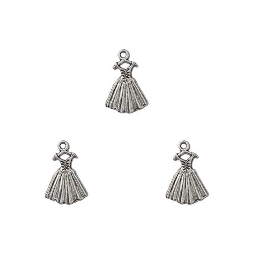 Zinc Alloy Pendants Skirt antique silver color plated DIY nickel lead & cadmium free Approx Sold By Bag