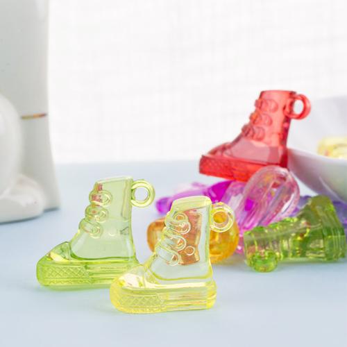 Acrylic Pendants Shoes injection moulding DIY mixed colors Approx Sold By Bag