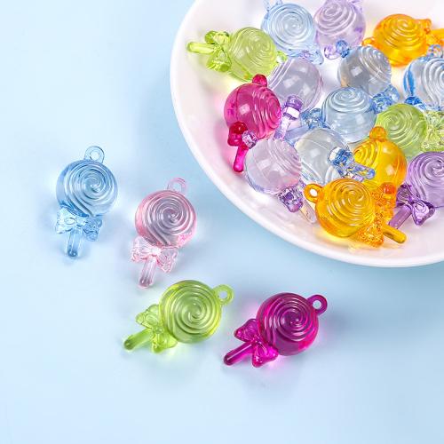 Acrylic Pendants Lollipop injection moulding DIY mixed colors Approx Sold By Bag