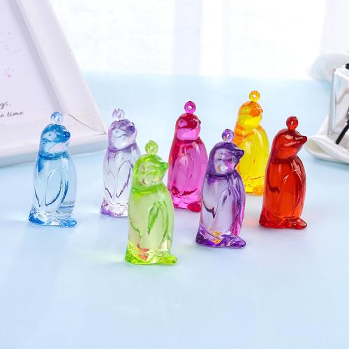 Acrylic Pendants Penguin injection moulding DIY mixed colors Approx Sold By Bag