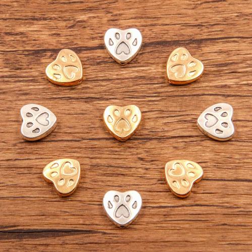 Zink legering Hjerte perler, Zinc Alloy, Heart, forgyldt, du kan DIY, flere farver til valg, nikkel, bly & cadmium fri, 11x11mm, 100pc'er/Bag, Solgt af Bag