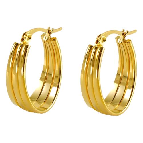 Acier inoxydable Levier Retour Earring, Acier inoxydable 304, Plaqué or 18K, bijoux de mode & pour femme, Vendu par paire