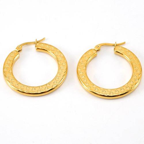 Stainless Steel Lever Back Earring 304 Stainless Steel 18K gold plated fashion jewelry & for woman Sold By Pair