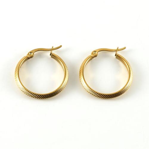 Acier inoxydable Levier Retour Earring, Acier inoxydable 304, Plaqué or 18K, bijoux de mode & pour femme, Vendu par paire