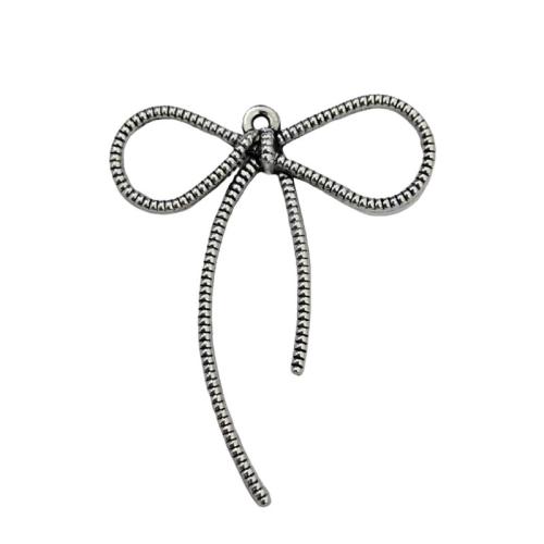 Zinc Alloy Bowknot Pendler, antik sølv farve forgyldt, du kan DIY, oprindelige farve, Solgt af Lot