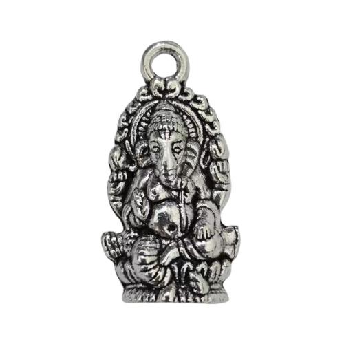 Sinc Alloy Pendants, dath airgid antique plátáilte, DIY, dath bunaidh, 100ríomhairí pearsanta/Lot, Díolta De réir Lot