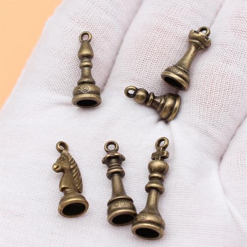 Sinc Alloy Pendants, dath cré-umha antique plátáilte, DIY, 6PC/Mála, Díolta De réir Mála