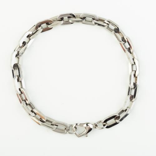 Stainless Steel smycken Armband, 304 rostfritt stål, mode smycken & för kvinna, ursprungliga färgen, Såld Per Ca 22 cm Strand