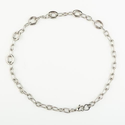 Stainless Steel smycken halsband, 304 rostfritt stål, mode smycken & för kvinna, ursprungliga färgen, 12mm, Såld Per Ca 45.5 cm Strand