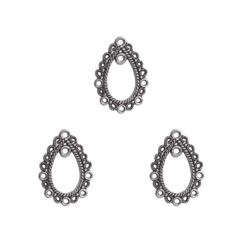 Zinc Alloy Connector Teardrop antique silver color plated DIY nickel lead & cadmium free Approx Sold By Bag