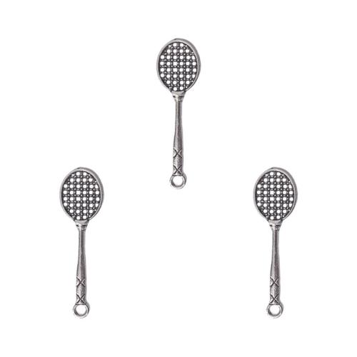 Zinc Alloy Pendants Badminton Racket antique silver color plated DIY nickel lead & cadmium free Approx Sold By Bag