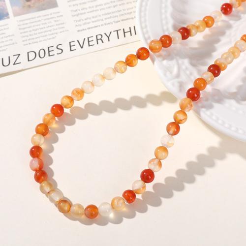 Natural Lace Agate Beads Round polished DIY red 6mm Sold Per Approx 38 cm Strand