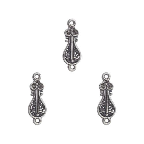 Zinco-Alloy-Connettore, lega in zinco, Strumenti Musicali, placcato argento antico, DIY & 1/1 anello del connettore, assenza di nichel,piombo&cadmio, 22x8mm, Appross. 100PC/borsa, Venduto da borsa