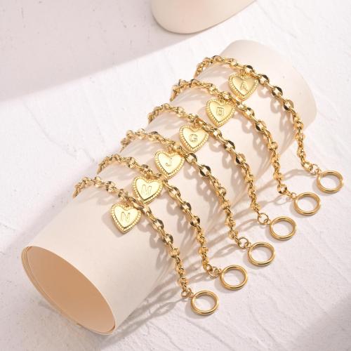 Stainless Steel Jewelry Bracelet 304 Stainless Steel plated fashion jewelry & for woman golden Length Approx 18 cm Sold By PC