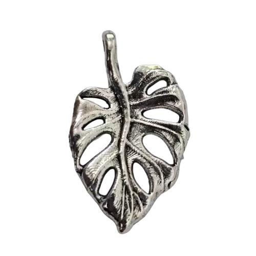 Zinc Alloy Leaf Pendants antique silver color plated DIY original color Sold By Lot