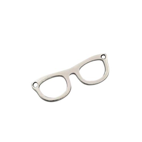 Zinklegierung Schmuckverbinder, Brille, antik silberfarben plattiert, DIY, originale Farbe, 100PCs/Menge, verkauft von Menge