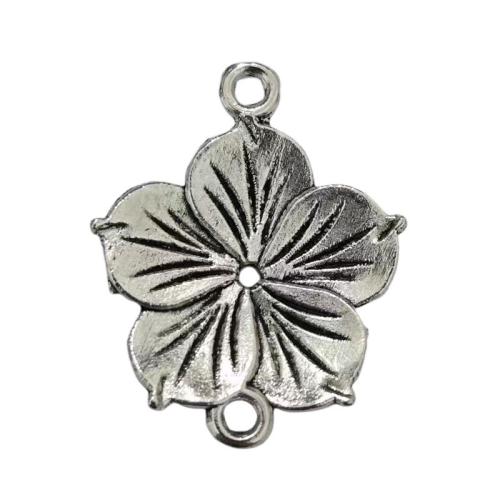 Zinc Alloy Connector petals antique silver color plated DIY original color Sold By Lot