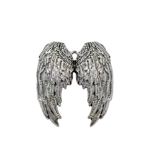 Wing Shaped Zinc Alloy Pendants antique silver color plated DIY original color Sold By Lot