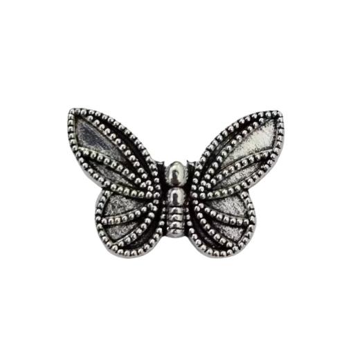 Zinc Alloy Spacer Beads Butterfly antique silver color plated DIY original color Sold By Lot