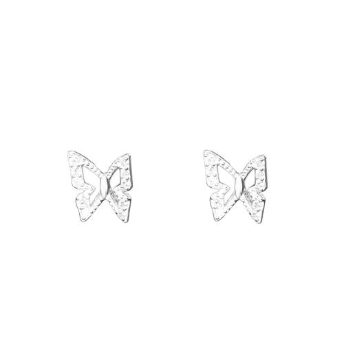 925 Sterling Silver Stud Earrings & for woman silver color Sold By Pair