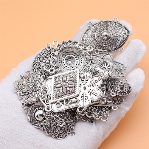 Zinc Alloy Connector antique silver color plated DIY & 4/4 loop & 2/2 loop Sold By Bag