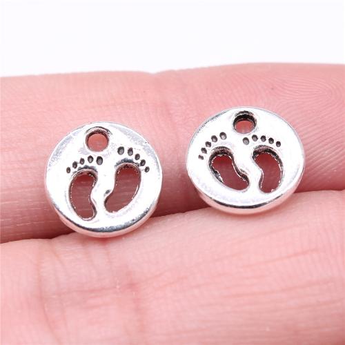 Zinc Alloy Pendants Footprint plated DIY Sold By PC