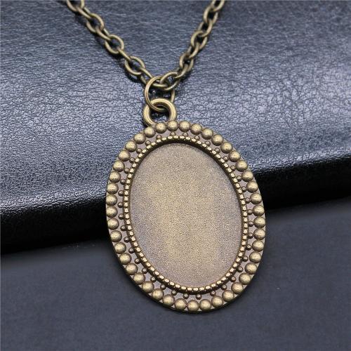 Zink-Legierung Cabochon Weissgold, Zinklegierung, plattiert, DIY & verschiedene Größen vorhanden, keine, 18x25mm, verkauft von PC