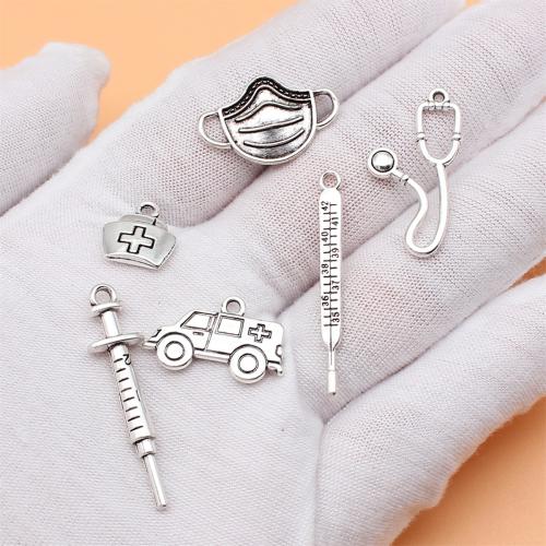 Zinc Alloy Connector antique silver color plated DIY & 1/1 loop Sold By Bag