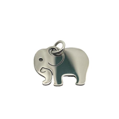 Stainless Steel Animal Pendants 304 Stainless Steel Elephant DIY original color Sold By PC