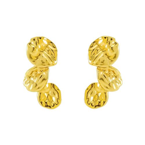 Roestvrij staal Stud Earrings, 304 roestvrij staal, mode sieraden & voor vrouw, gouden, 33x16mm, Verkocht door pair