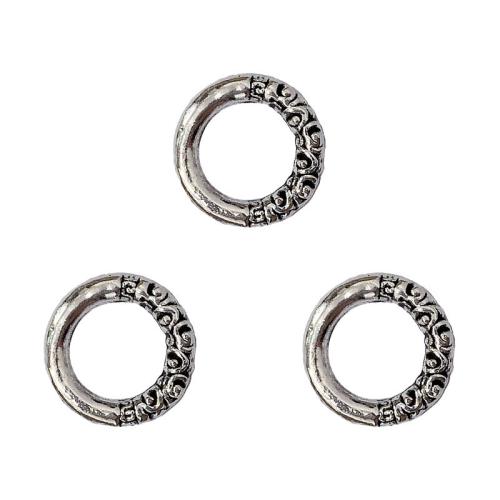 Cink Alloy Povezivanje Ring, starinski srebrne boje pozlaćen, možete DIY, nikal, olovo i kadmij besplatno, 13x13mm, Približno 100računala/Torba, Prodano By Torba