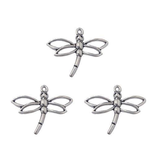 Zinc Alloy Animal Pendants Dragonfly antique silver color plated DIY nickel lead & cadmium free Approx Sold By Bag