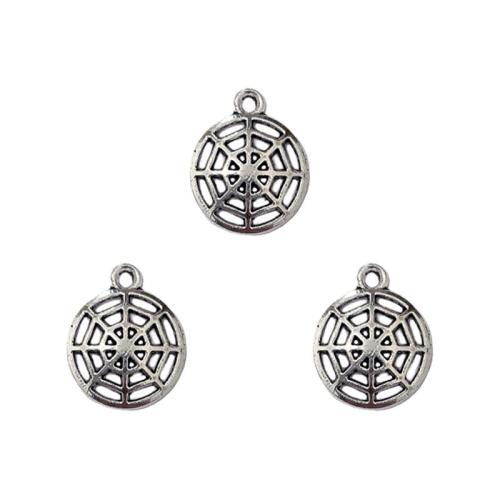 Zinc Alloy Pendants Spider Web antique silver color plated DIY nickel lead & cadmium free Approx Sold By Bag