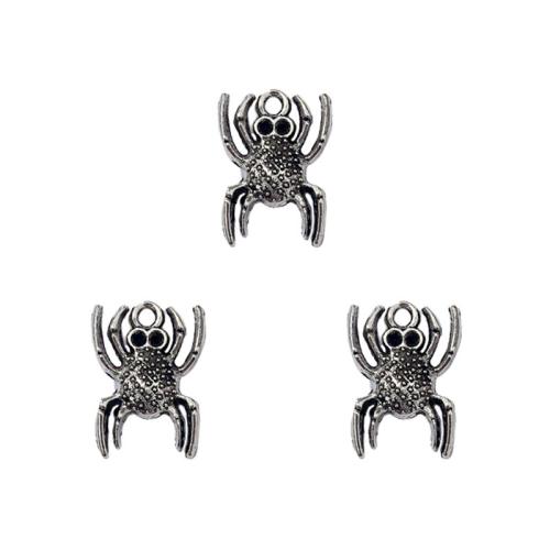 Zinc Alloy Animal Pendants Spider antique silver color plated DIY nickel lead & cadmium free Approx Sold By Bag