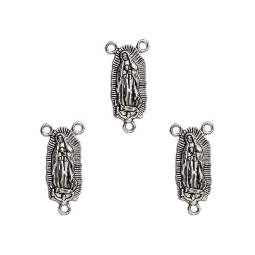 Zinc Alloy Connector antique silver color plated DIY & 1/2 loop nickel lead & cadmium free Approx Sold By Bag