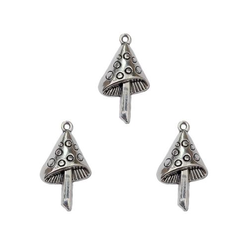 Zinc Alloy Pendants mushroom antique silver color plated DIY nickel lead & cadmium free Approx Sold By Bag