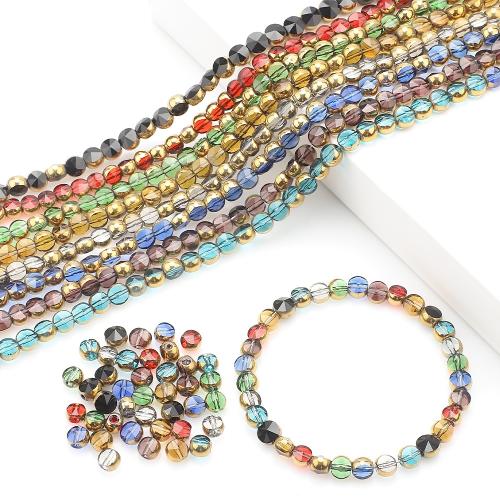 Moda Staklene perle, Staklo, možete DIY, više boja za izbor, 6x6mm, Približno 48računala/Strand, Prodano By Strand