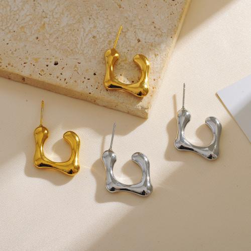 Stainless Steel Stud Earrings 304 Stainless Steel plated fashion jewelry nickel lead & cadmium free Sold By Pair