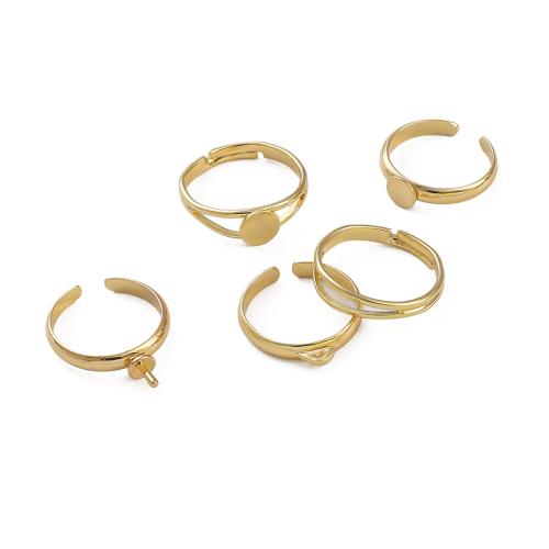 Brass Pad Ring Base plated DIY Sold By PC