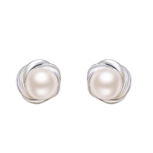 Sterling Silver Jewelry Earring, 925 Sterling Silver, le Pearl Fionnuisce, do bhean, airgid, Díolta De réir Péire