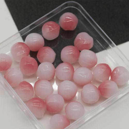 Haaraccessoires DIY bevindingen, Lampwork, Perzik, moffelen vernis, roze, 12mm, Verkocht door PC