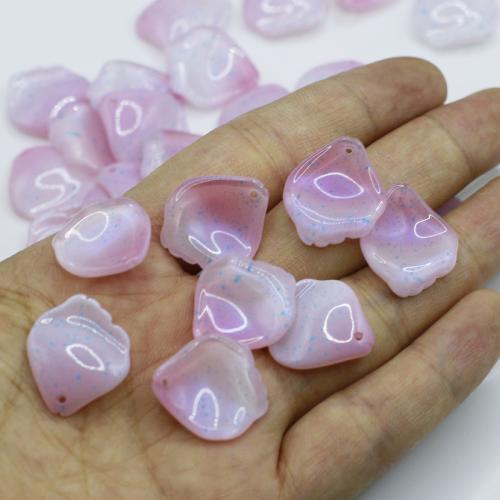 Haaraccessoires DIY bevindingen, Lampwork, Bloemblaadjes, moffelen vernis, meer kleuren voor de keuze, 18x21mm, Verkocht door PC