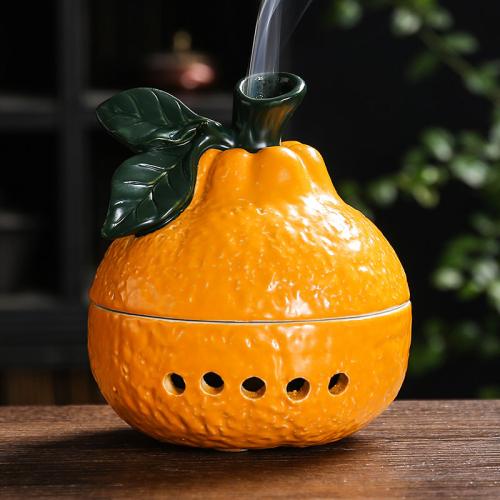 Porcelain Incense Burner Tangerine for home and office & durable Sold By PC