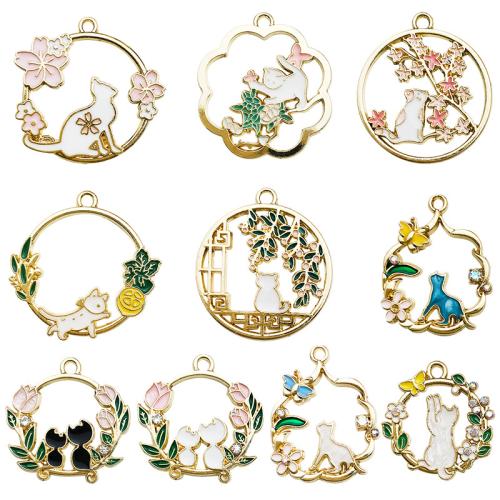 Zinc Alloy émail Pendants, alliage de zinc, styles différents pour le choix, Vendu par PC