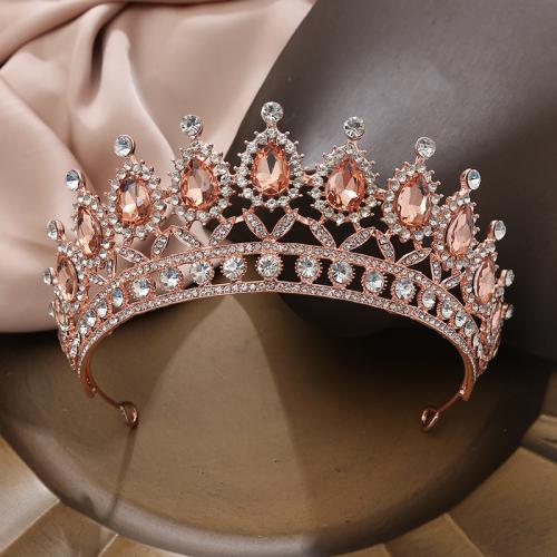 Tiaras, Zink Alloy, med STRASS, mode smycken & för kvinna, fler färger för val, diameter 150mm, height 65mm, Säljs av PC