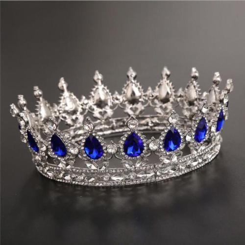 Tiaras, liga de zinco, with vidro & Strass, joias de moda & para mulher, Mais cores pare escolha, base diameter 125mm, opening diameter 150mm, height 55mm, vendido por PC